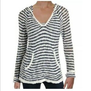 Roxy striped pullover hoodie lightweight lg